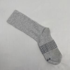 Bombas Gray Honeycomb Print Crew Sock Mismatched Only One Large